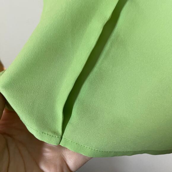 Pendleton Lime Green Short Sleeve Blouse Top Lightweight Sz 8 - Picture 5 of 9